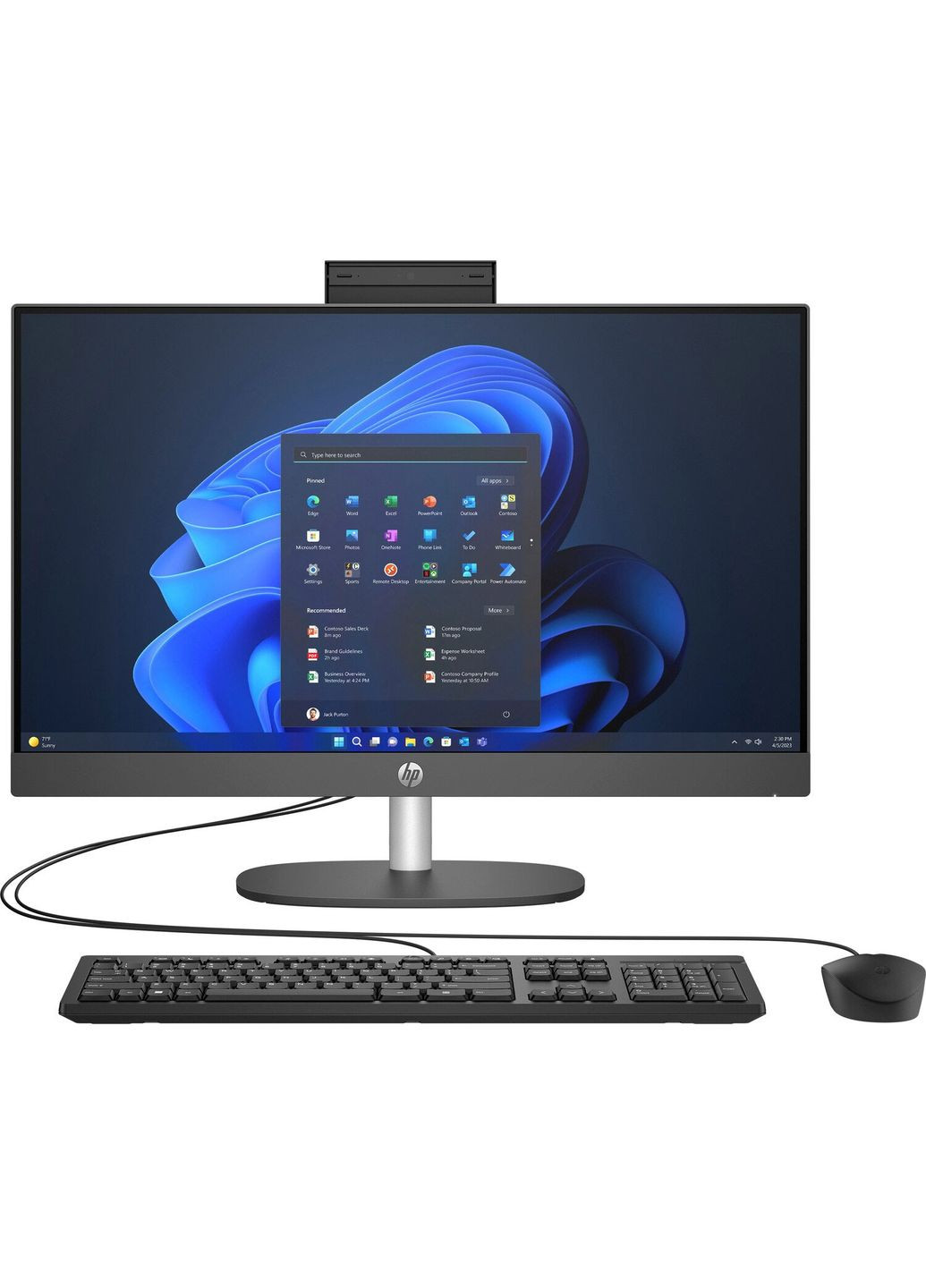 Моноблок 23.8'' ProOne 245 G10 Ryzen 5-7520U/16Gb/SSD512Gb/Cam/WiFi/K&M/DOS/Iron Gray/3y.w HP (323000872)