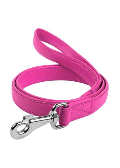 Поводок для собак Glamour кожаный S (33737) WAUDOG Glamour шкіряний S рожевий (366694892)