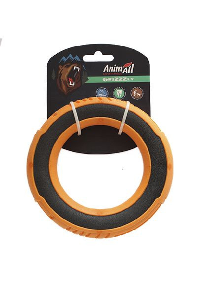 Іграшка GrizZzly для собак, супер-кільце, помаранчеве, 15 см AnimAll (336766799)