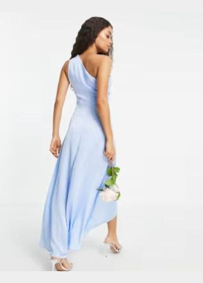 Блакитна святковий сукня на одне плече Tfnc однотонна