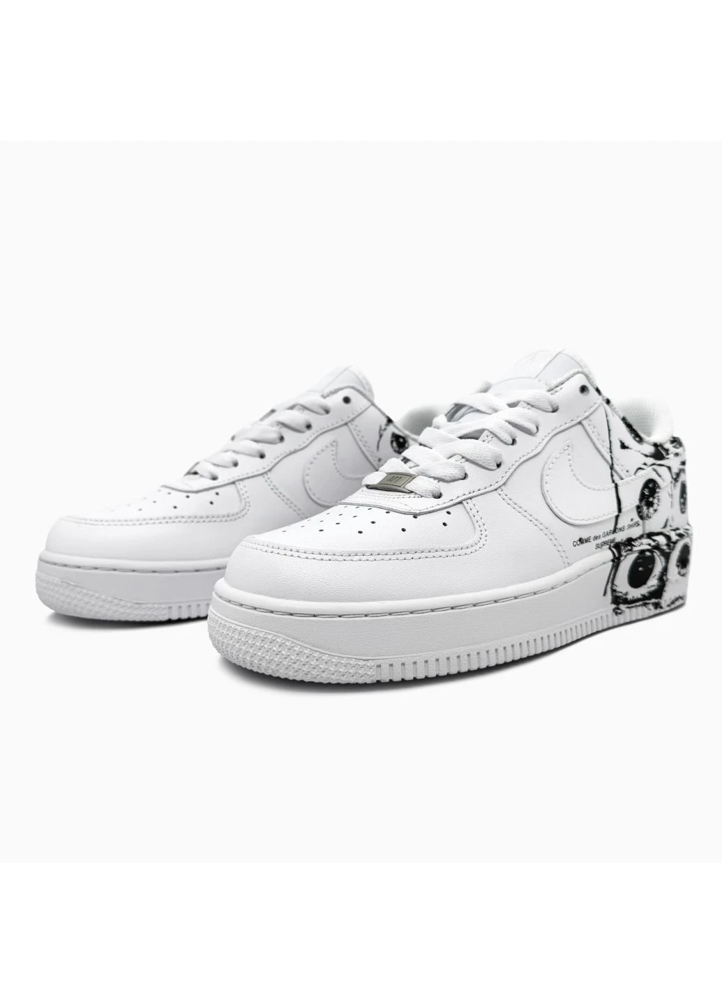 КРОССОВКИ ЖЕНСКИЕ NIKE AIR FORCE 1 LOW Х COMME DES GARÇONS SUPREME НАЙК АИР ФОРС 1 No Brand комбинированные демисезоны (391051041)