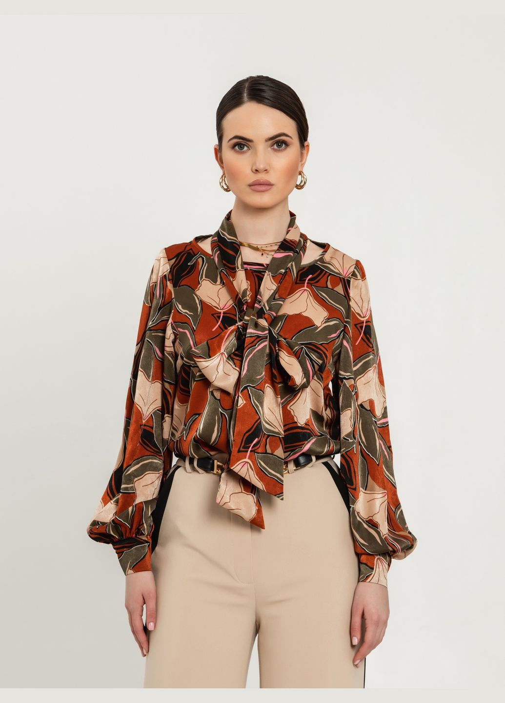 Оранжевая блуза в ретро стиле - ua50 / eu44 Iren Klairie