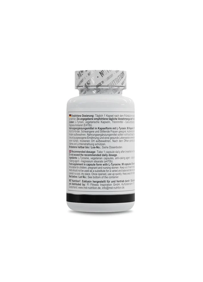 Тирозин L-Tyrosine 500 mg, 90 вегакапсул MST Nutrition (390780307)