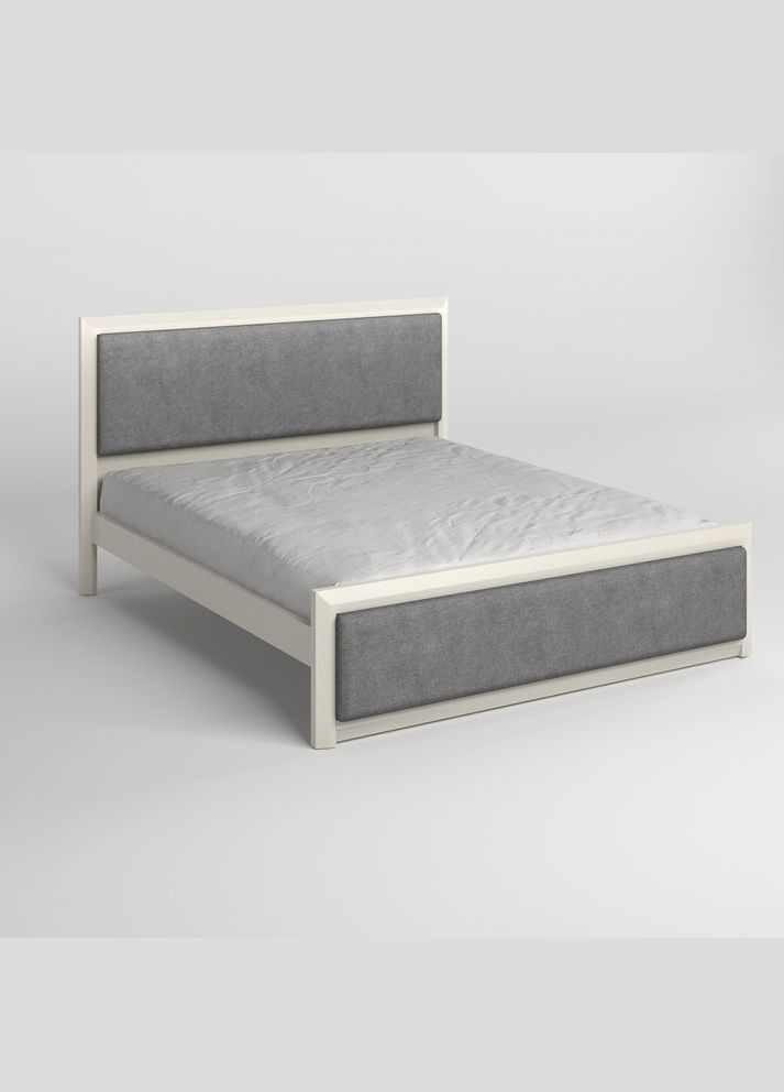 Односпальная деревянная кровать Барселона Б4 (S0505Y30R)/Аляска 93 (Серый) 90х190 см (MBG-14018) Mebigrand (366086779)