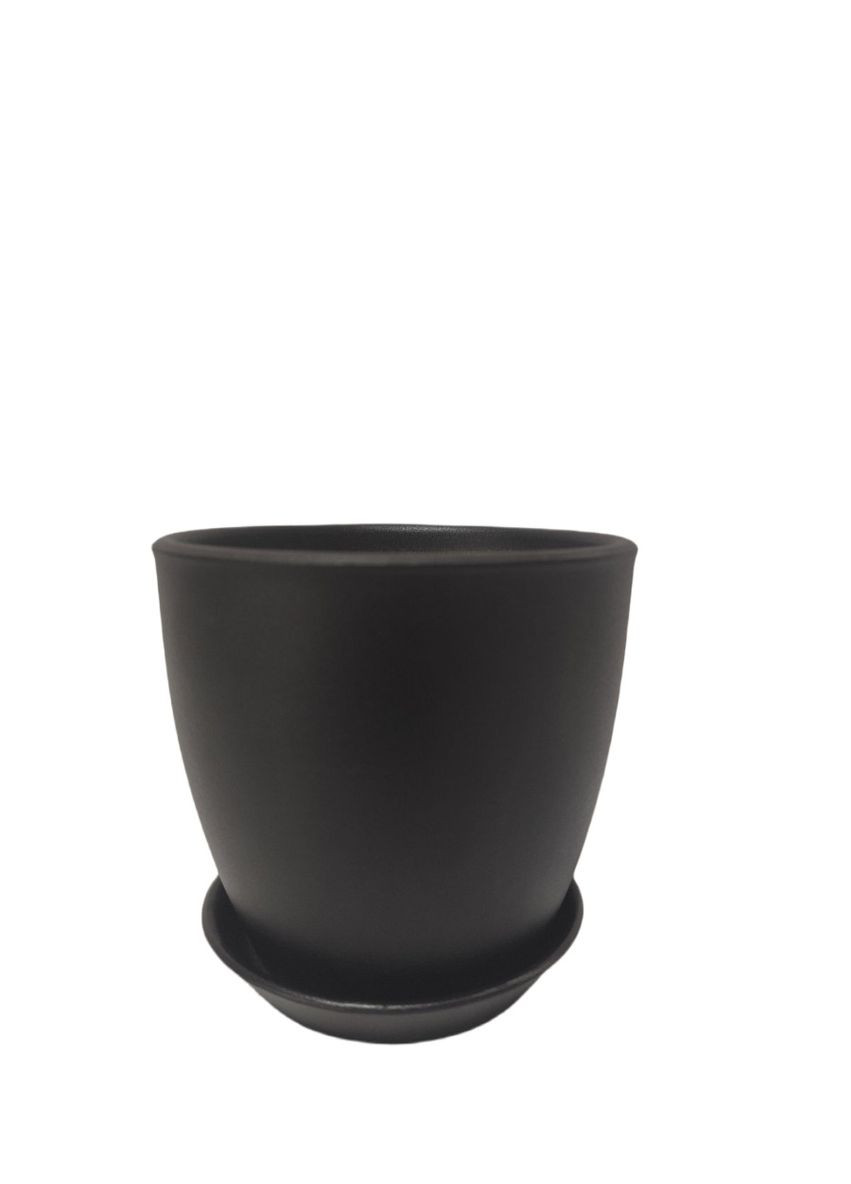 Горщик ВК 13*12*1,0 матовий чорний, кераміка SHYNKAR (345726247)