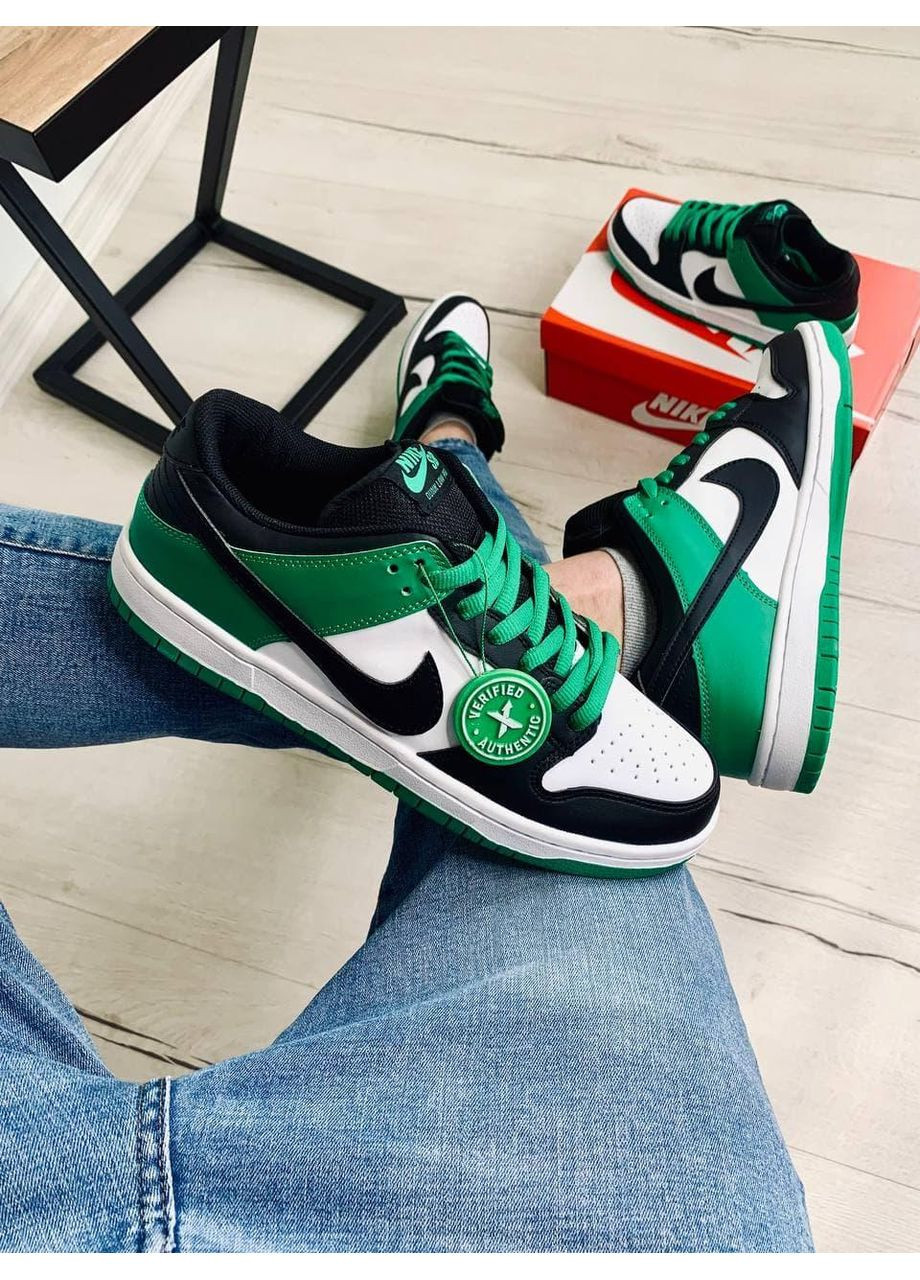 Серые демисезонные кроссовки мужские nike dunk low classic green найк сб данк No Brand
