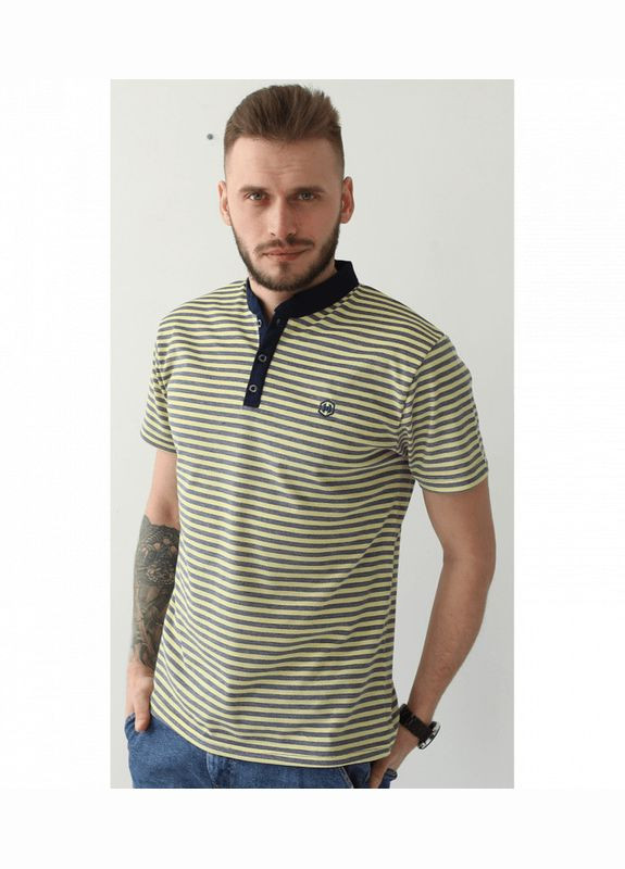 Желтая футболка поло в полоску Hector