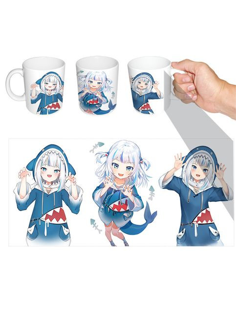 Чашка белая аниме Акула (z0836) No Brand (327006779)