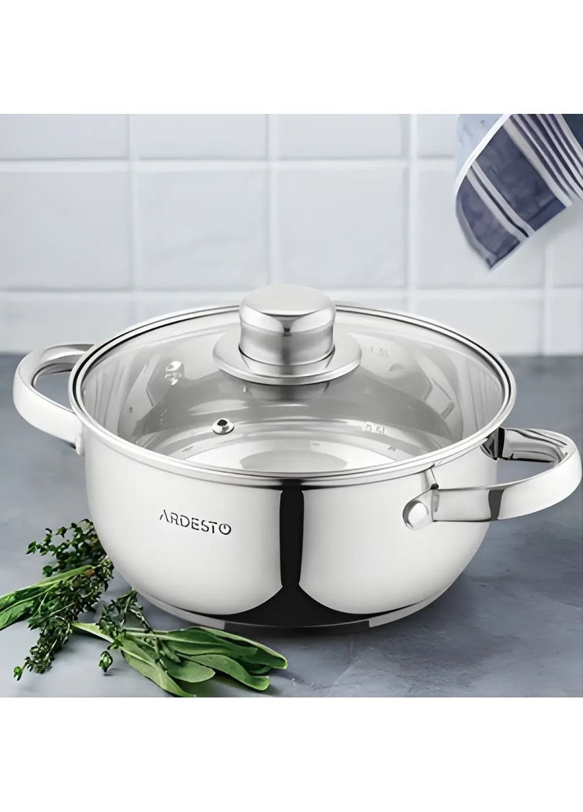 Кастрюля из нержавеющей стали 2,7 л Ардесто Gemini Gourmet Aosta Ardesto (358932236)