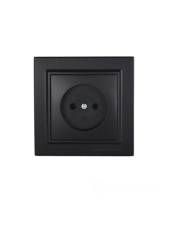 Розетка без заземлення 16A, Enzo бездоганний графіт Electro House (351893766)