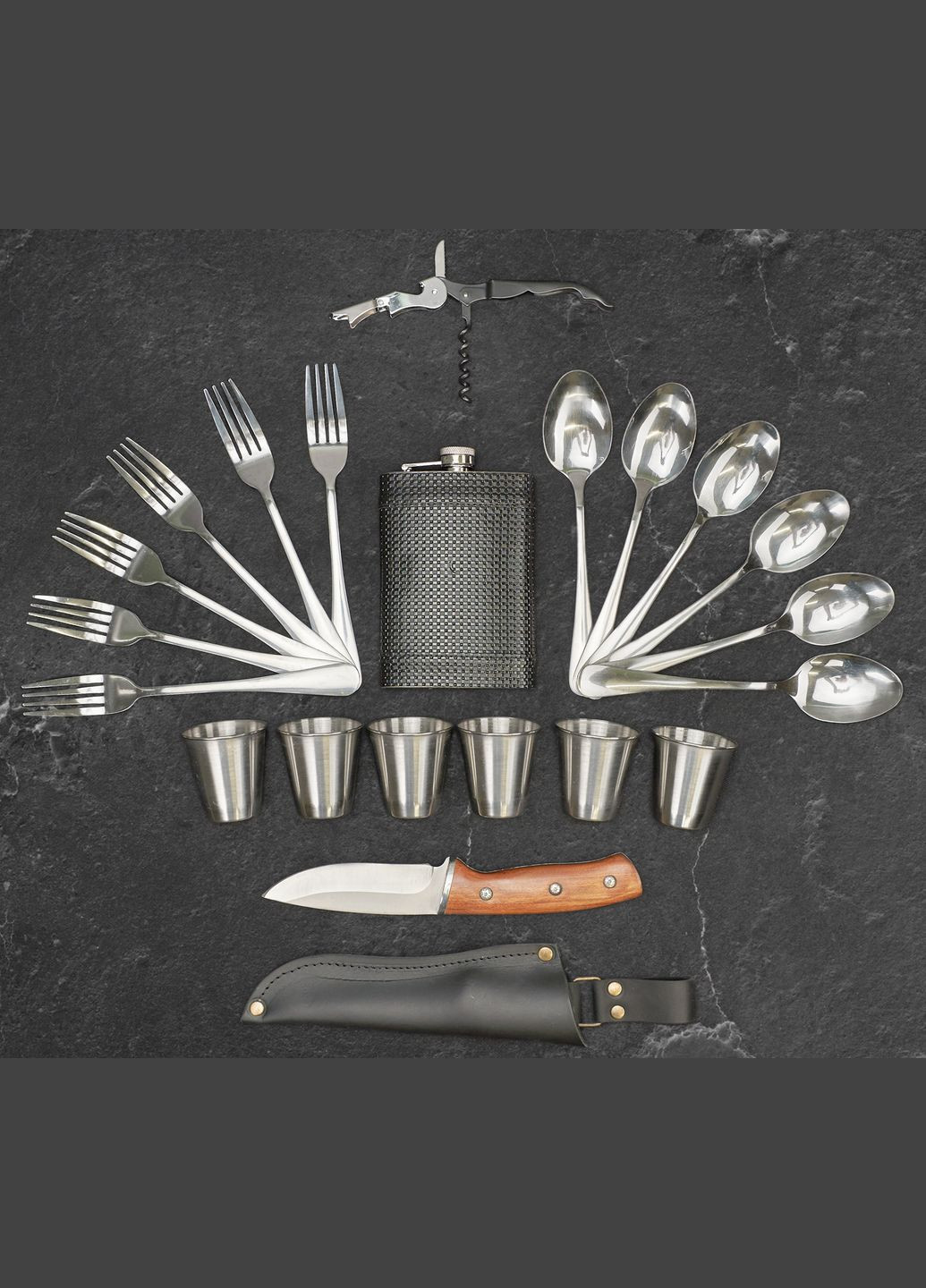 Набір шампурів Ран Коричневий 37 предметів (WC-011) Viking Create (330254870)