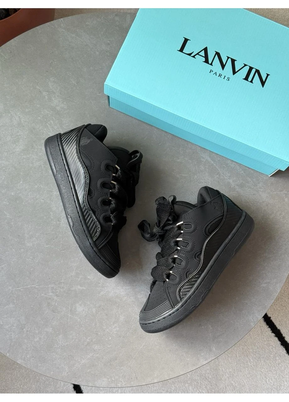 Чорні кросівки leather curb black black fmskrk11textp24 Lanvin