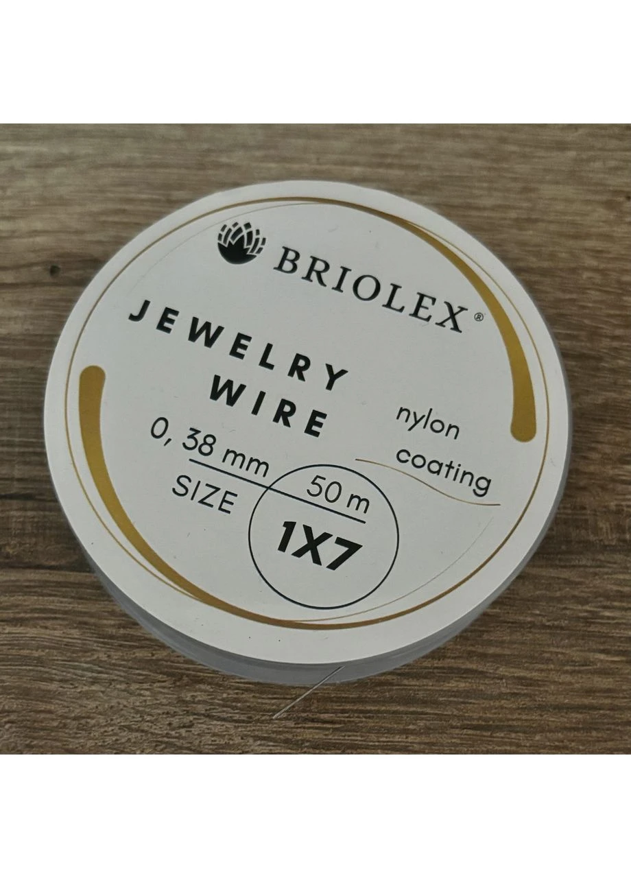 Ювелірний тросик 50 м, 0.38 товщина сріблястий Briolex (392111527)