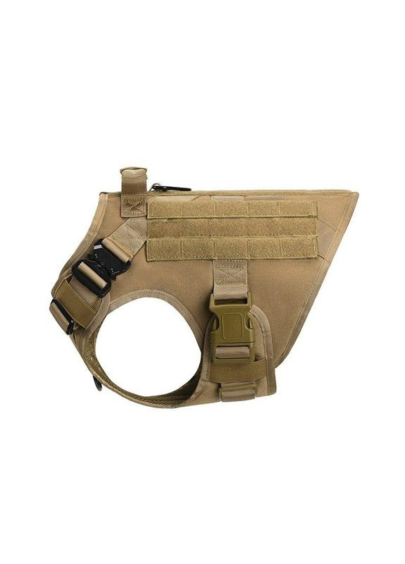 Шлея для собак K9 Long, тактический жилет с ручкой, Коричневый М (62-84 см) No Brand (303355857)