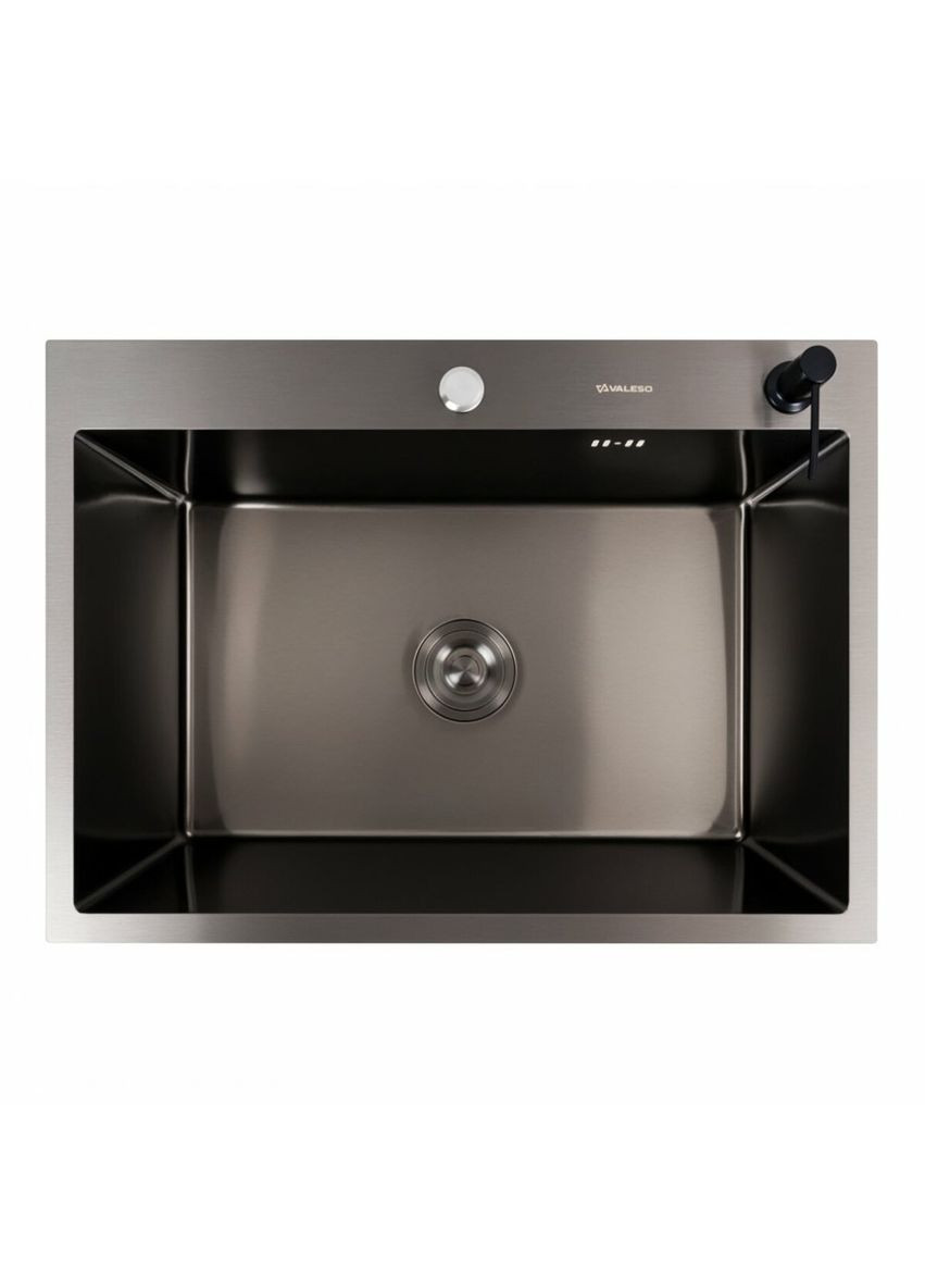 Кухонная мойка Handmade PVD 70*50 черная (сифон круглый, 3,0/0,8) Valeso (336937382)