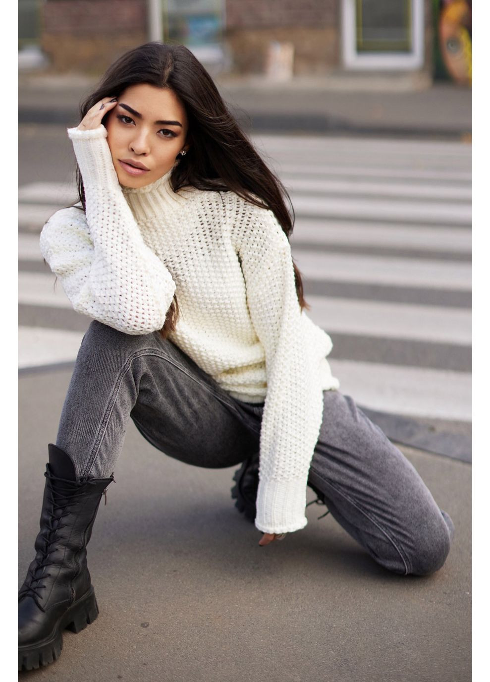 Білий демісезонний светр s070.4945 Seventeen