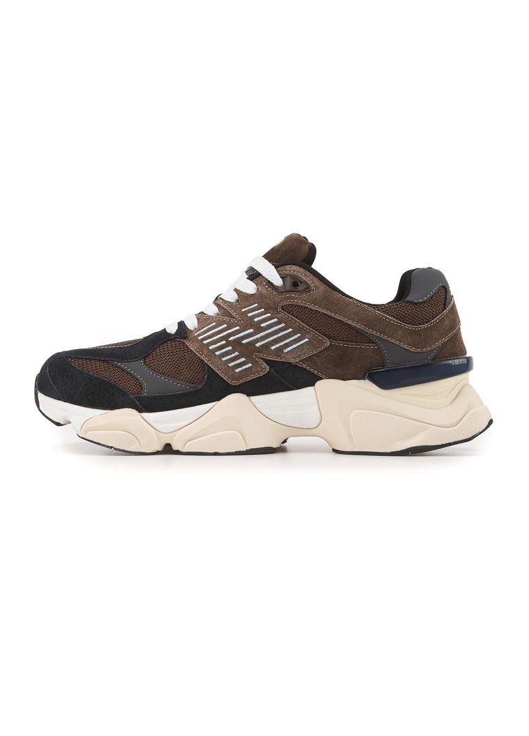 Чорні Осінні кросівки чоловічі new balance 9060 brown black нью беланс 9060 No Brand