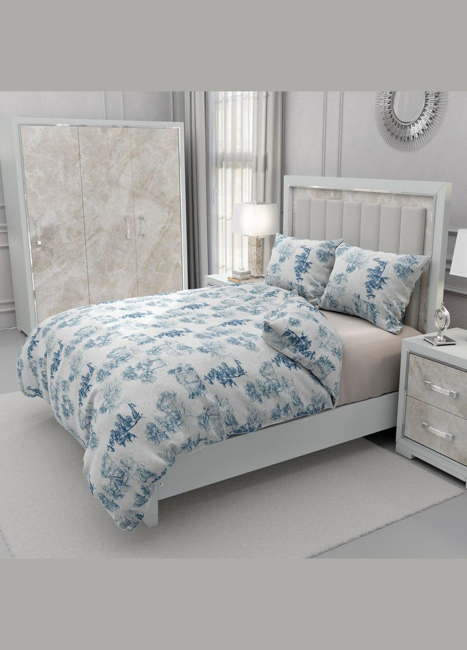 Мікрофіброва постільна білизна принт дерева Полуторний 150x210 см Бежевий (М-P-0141) No Brand (306633291)