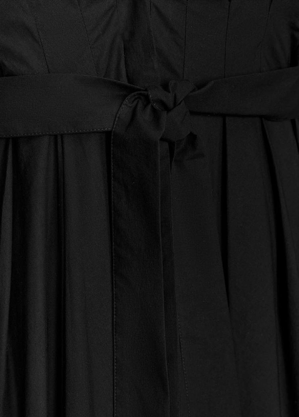 Черное платье Zara однотонное