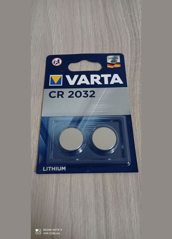 Батарейка CR2032 таблетка монета в пульти машин оригінал - ціна за 1 штуку Varta (282928347)