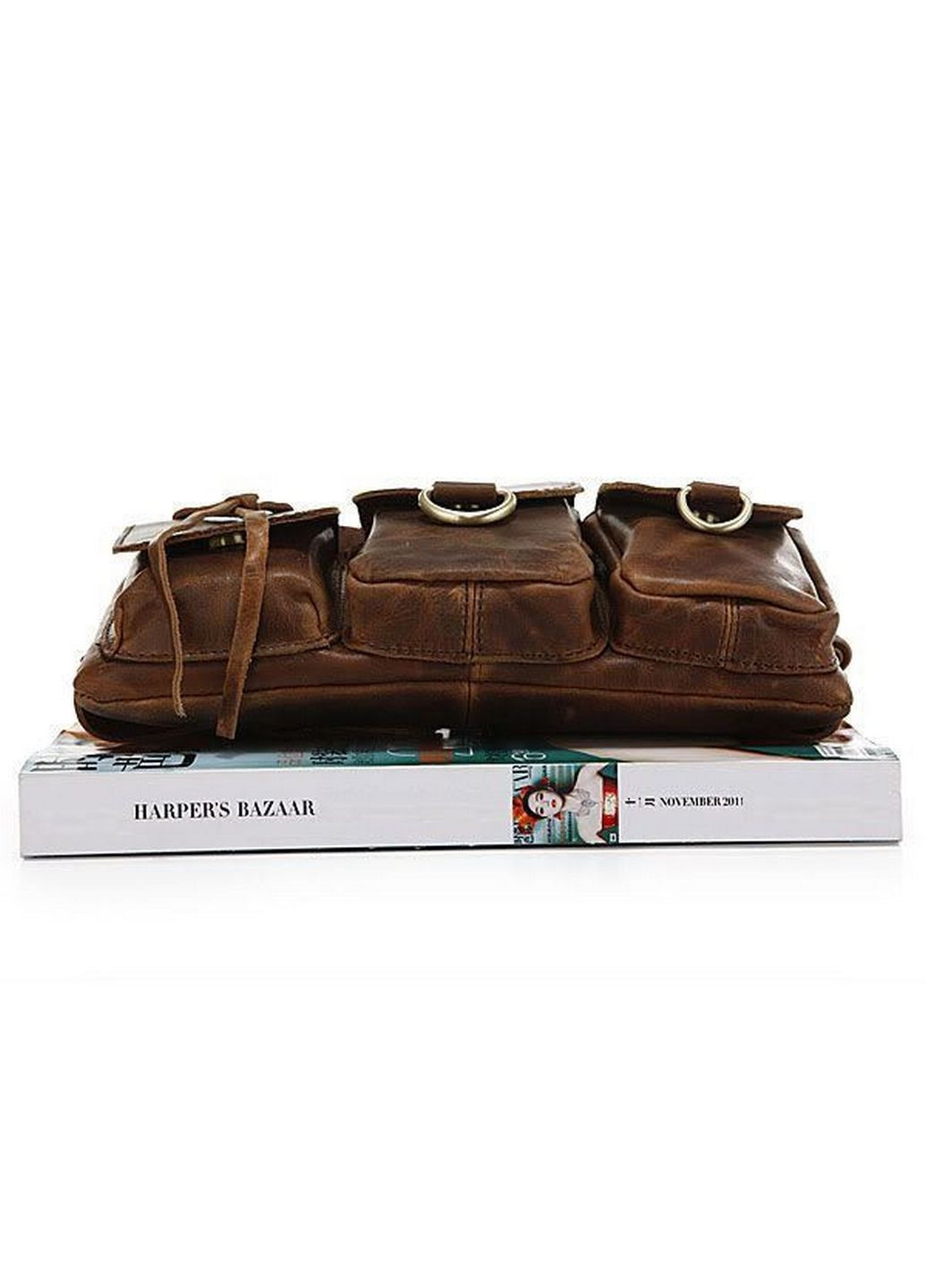 Кожаная бананка 25.5х14х6.5 см John McDee (315872639)