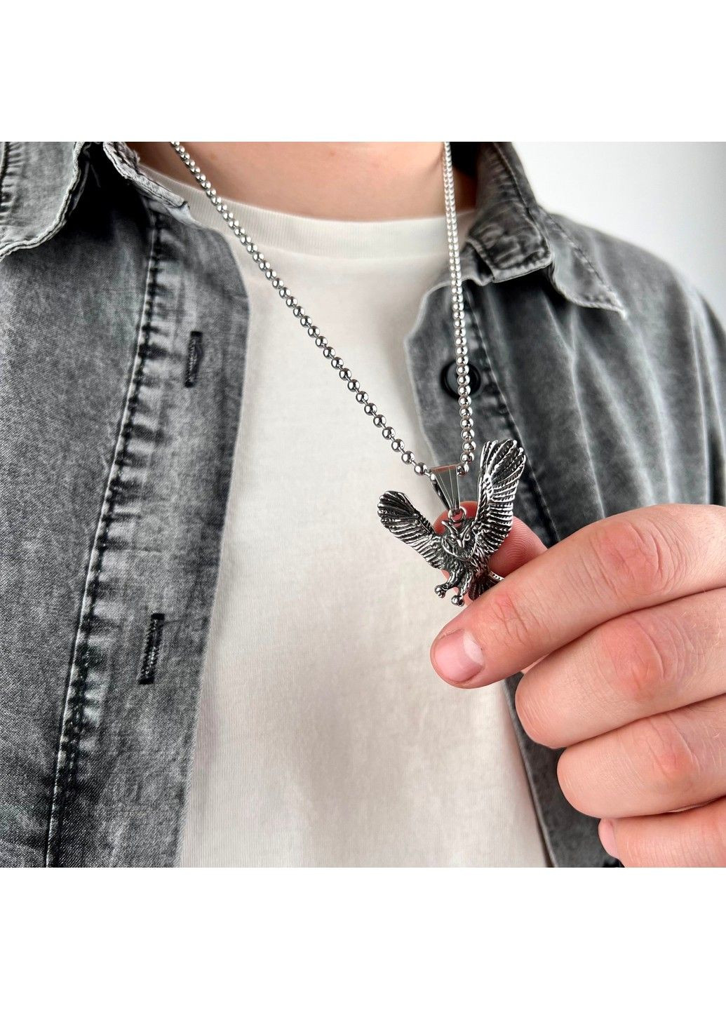 Готичний панк кулон сова з медичної сталі PS-007 No Brand (299340300)