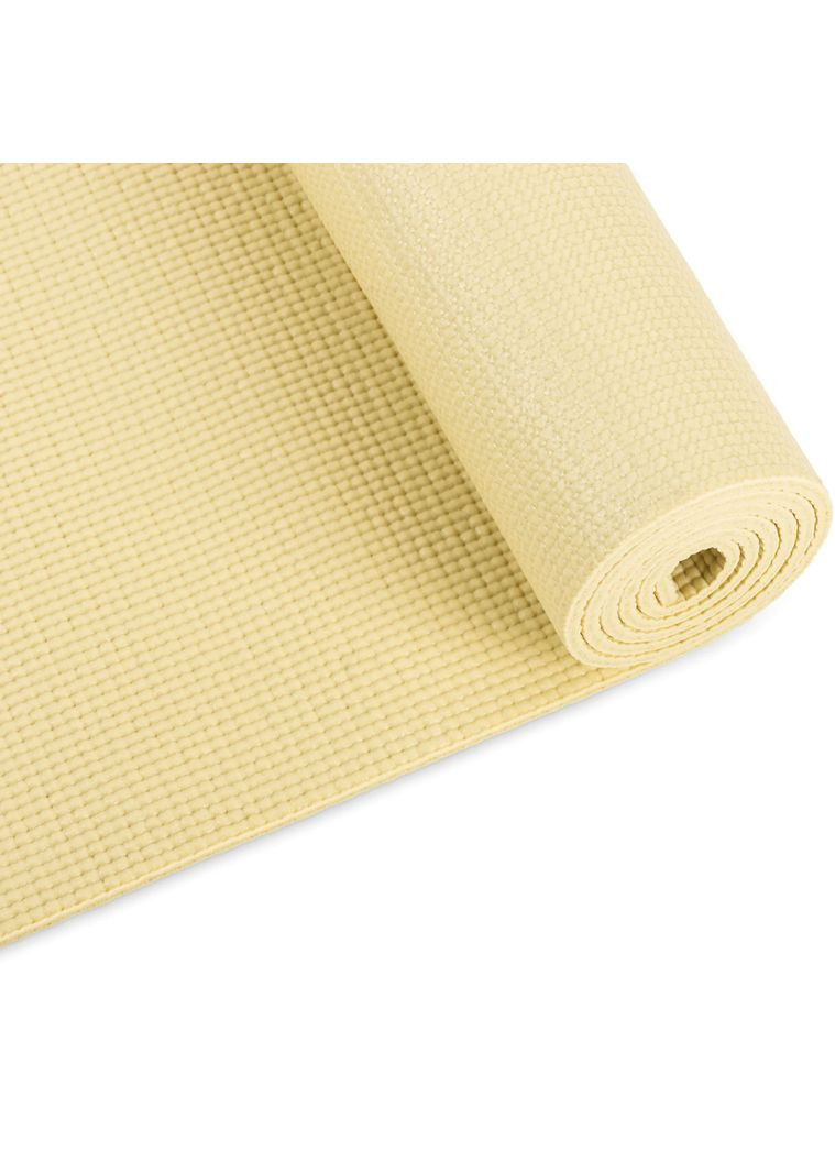 Коврик (мат) для фитнеса и йоги 0,5см желтый Queenfit (361951428)