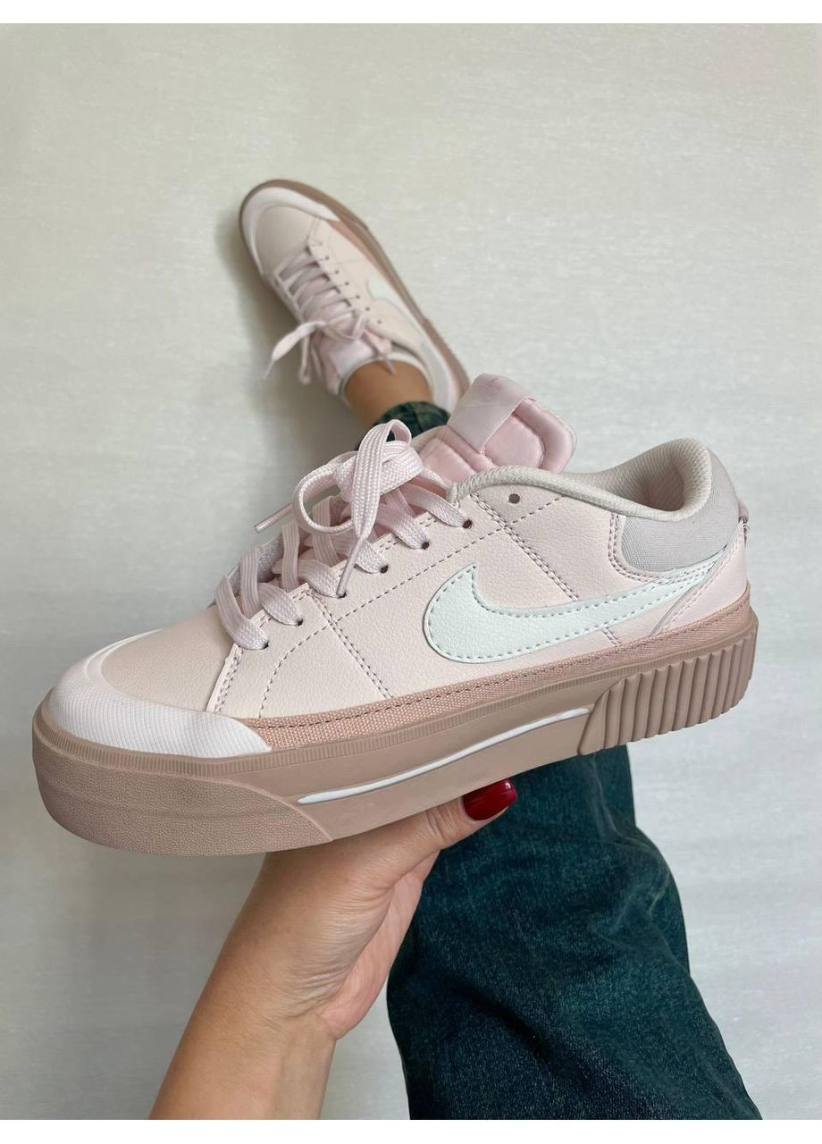 Розовые демисезонные кроссовки мужские nike court legacy lift pink найк коурт легаси No Brand