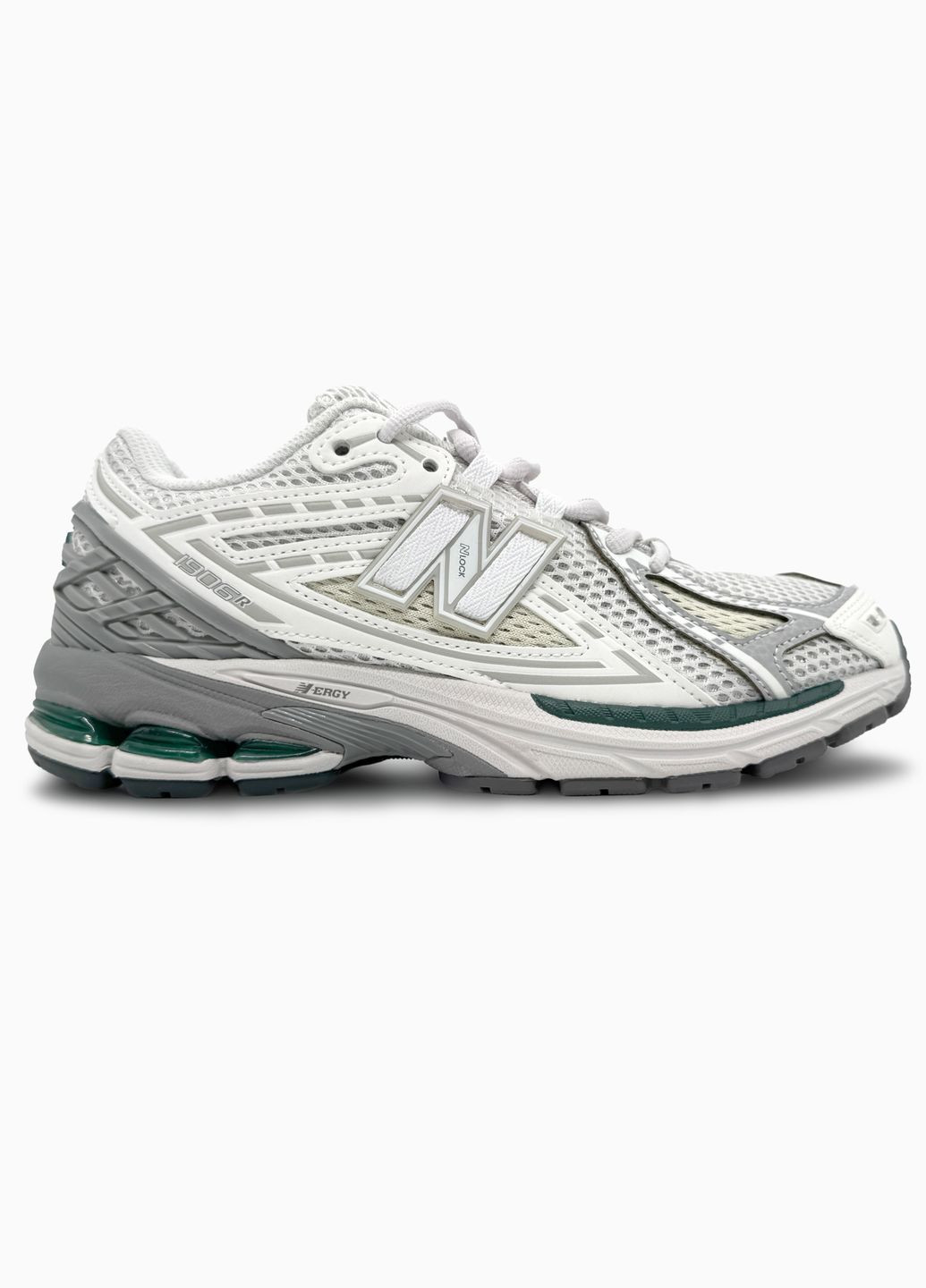 Кросівки жіночі New Balance 1906D White Grey Green | Нью Беланс 1906 білі No Brand білі демісезони (340916008)
