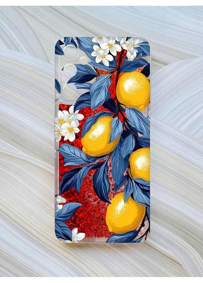 Чехол с плавающими красными блестками на Samsung Galaxy A15 (A155) Лимонное дерево (принт 417) Creative (361112087)