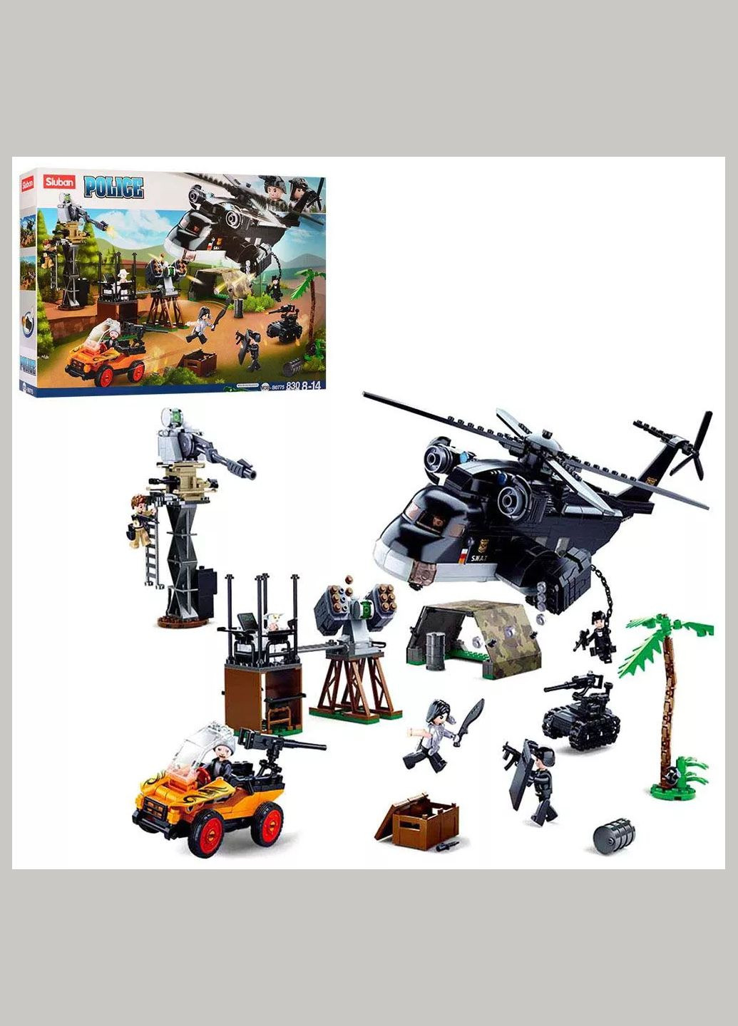 Конструктор Police Атака на базу 830 дет (M38-B0775) Sluban (330058501)