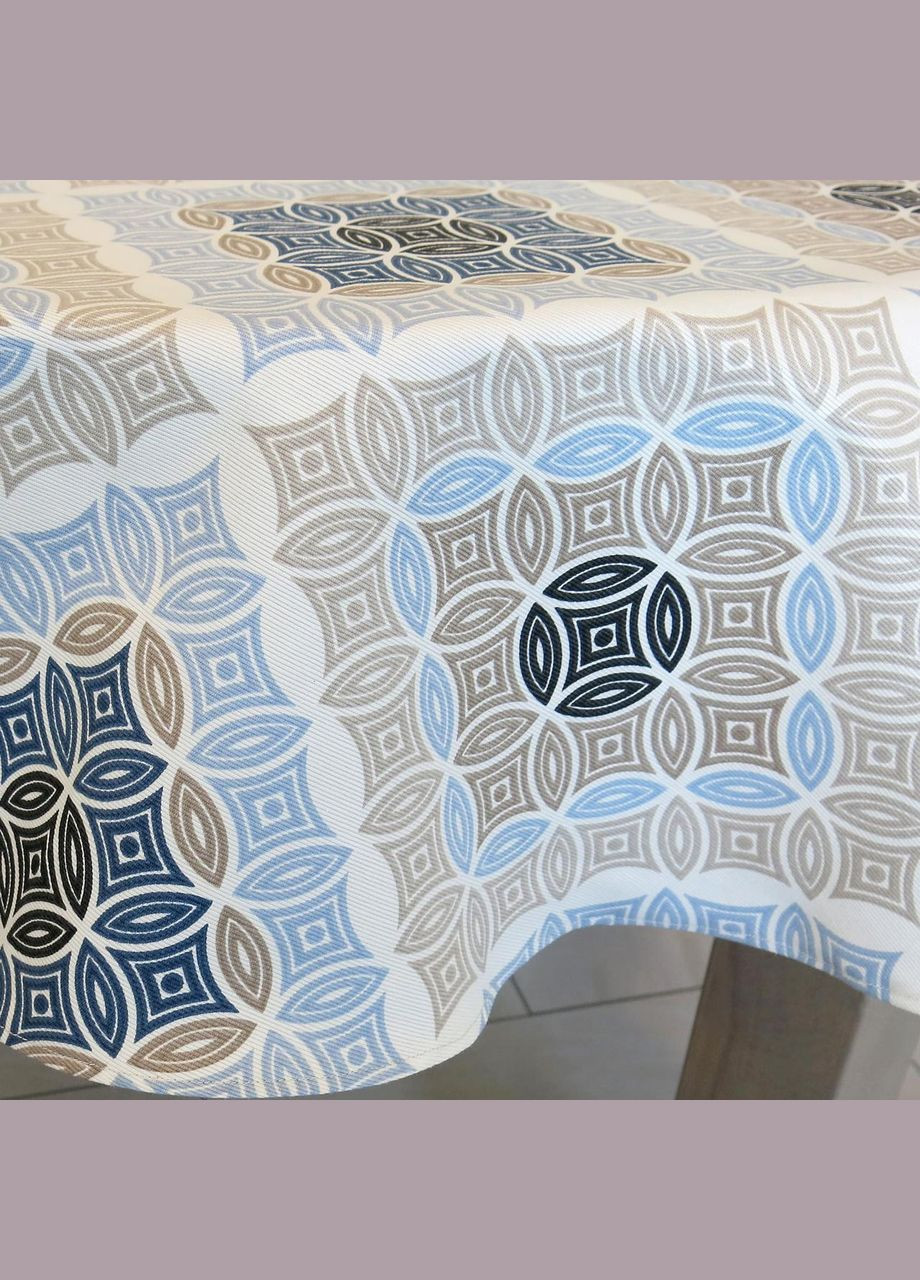 Скатерть на овальный стол хлопковая с водоотталкивающей тефлоновой пропиткой "Калейдоскоп"120х160 Maystat (305390449)