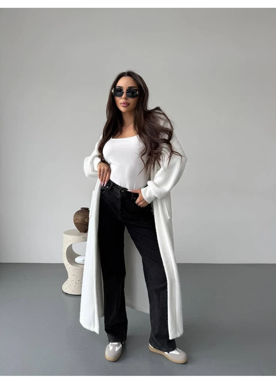 Белый демисезонный кардиган No Brand