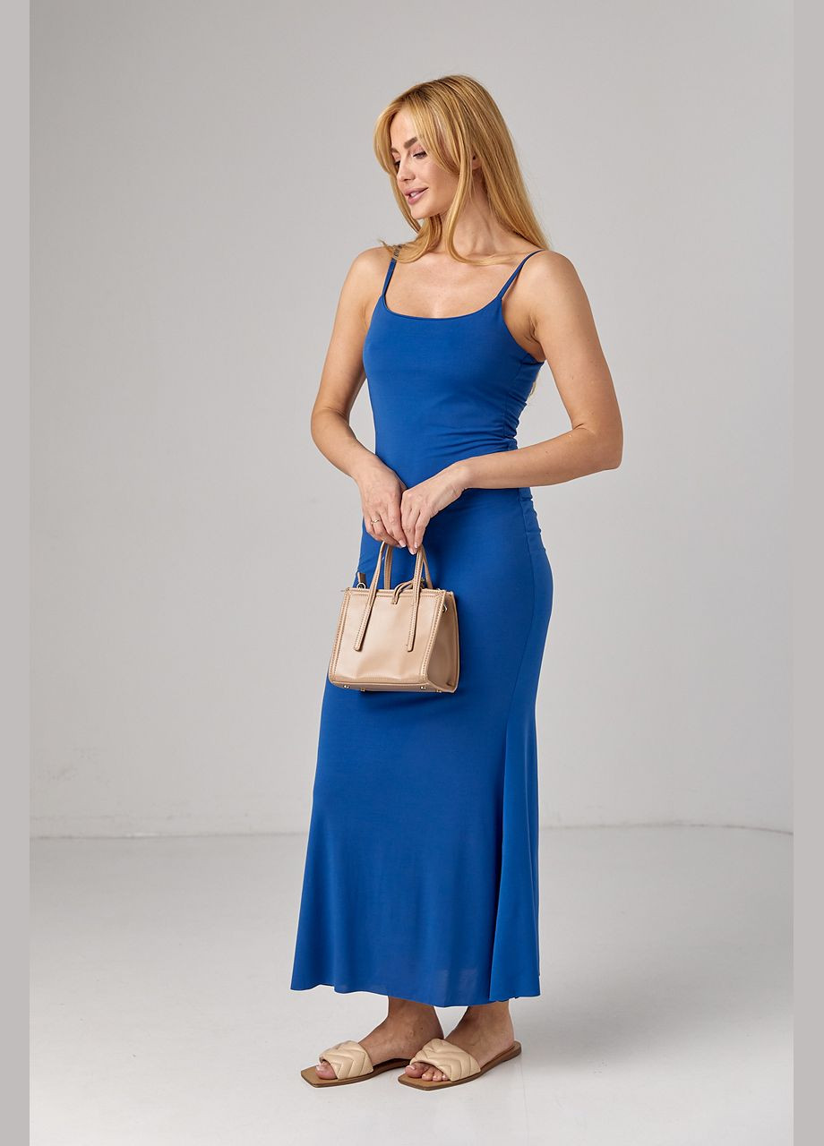 Довгий силуетний сарафан на бретелях 8983 Lurex (299232510)