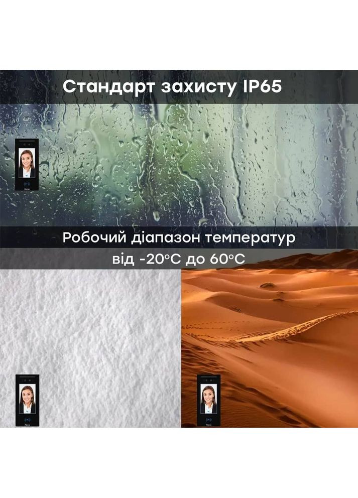 IP-видеопанель многоабонентская 2Mp E16C с экраном 5", распознаванием лиц и считывателем Mifare / NFC / BLE / QR (87-00048) Akuvox (382764450)