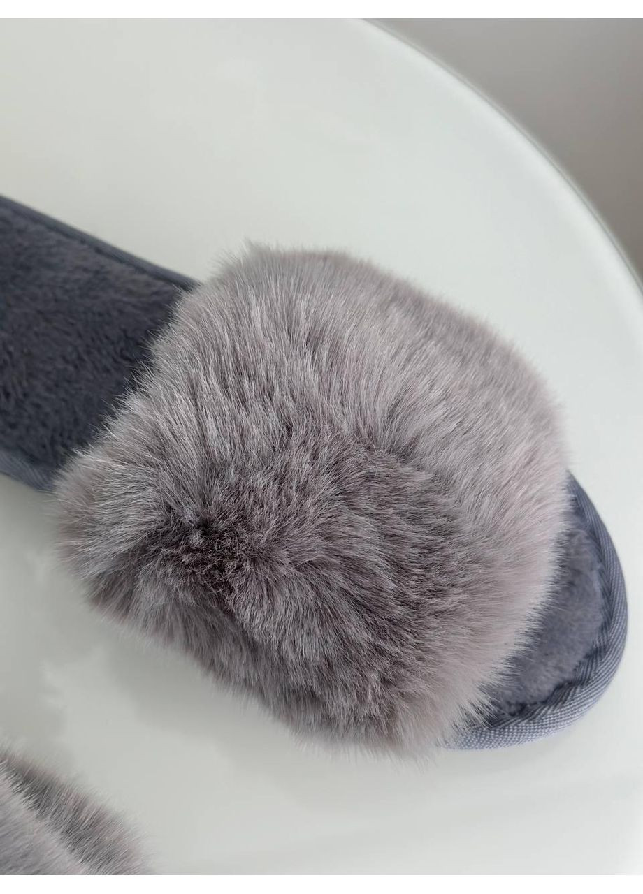 Серые тапочки No Brand