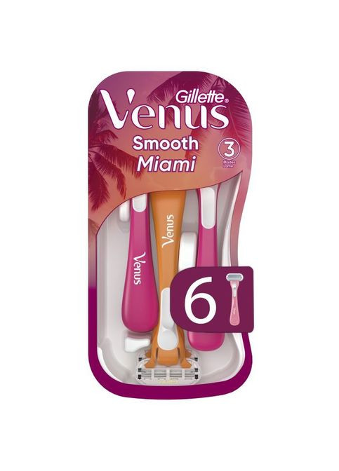 Бритва Venus Smooth Miami 6 шт. (8700216756907) Gillette Venus Smooth Miami 6 шт. (349822744)