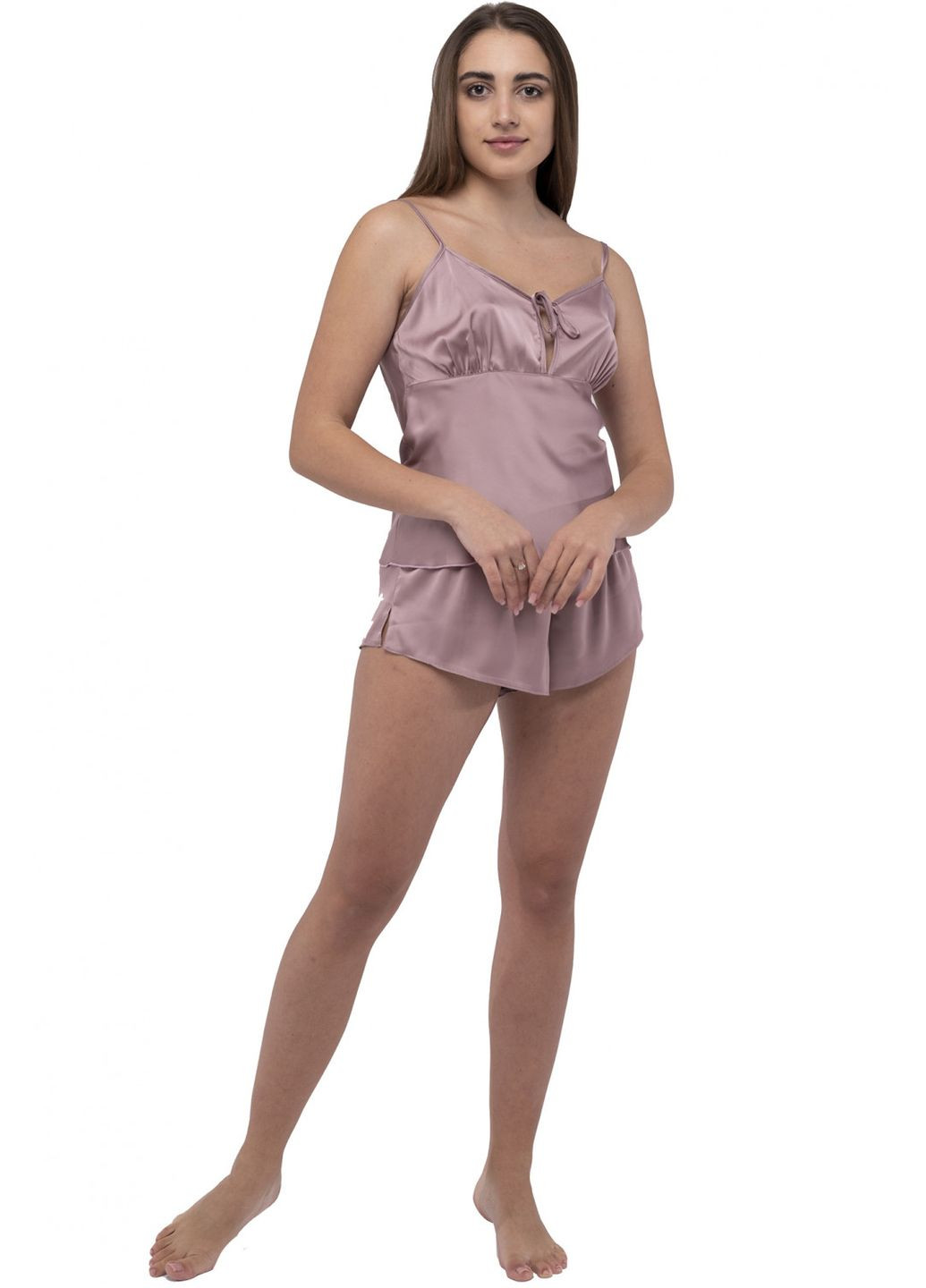 Бежевая всесезон женская пижама со свободным кроем на резинке (ll188230089) LadyLike