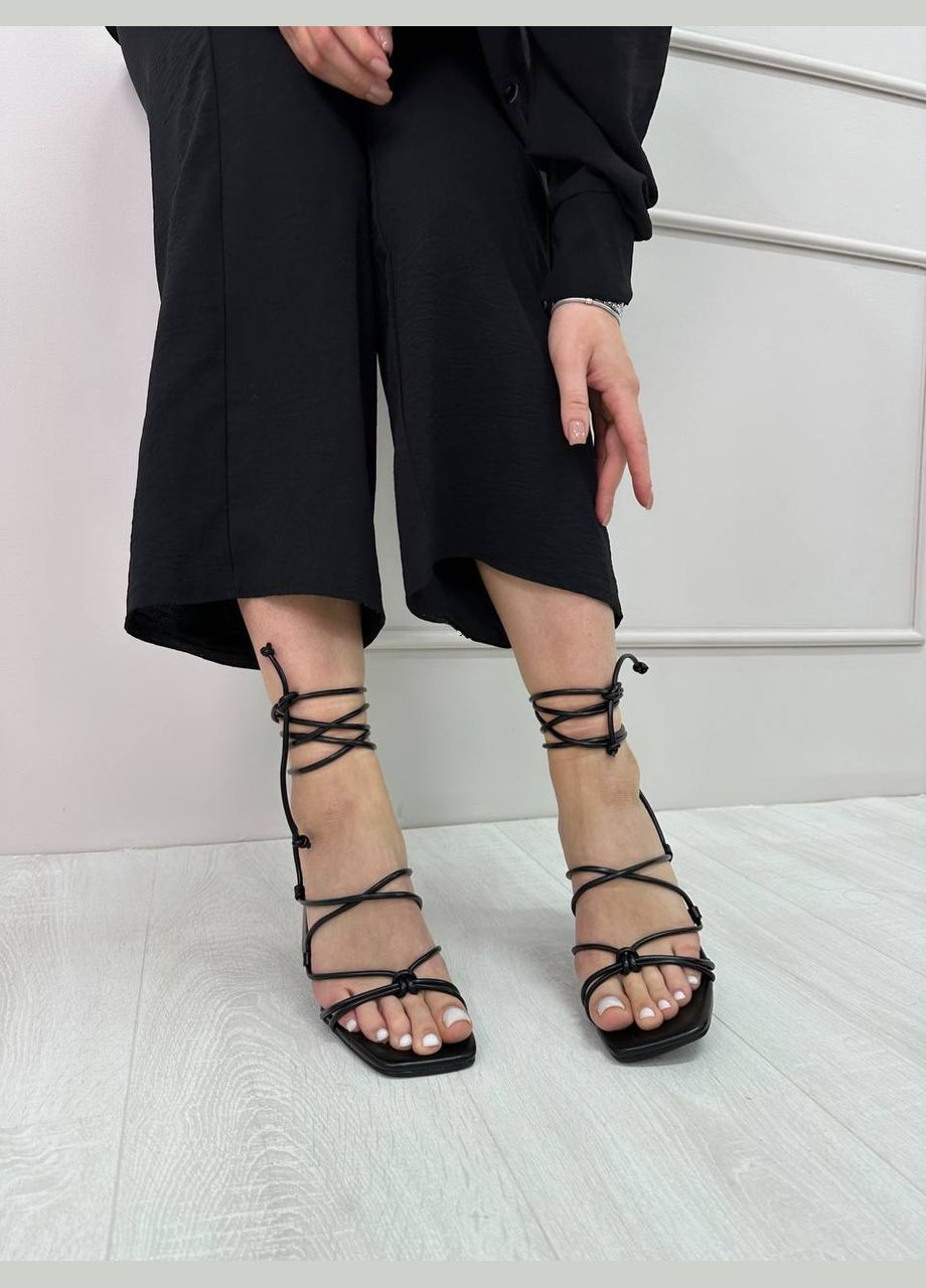 Жіночі босоніжки зі шнурівкою No Brand (292339076)