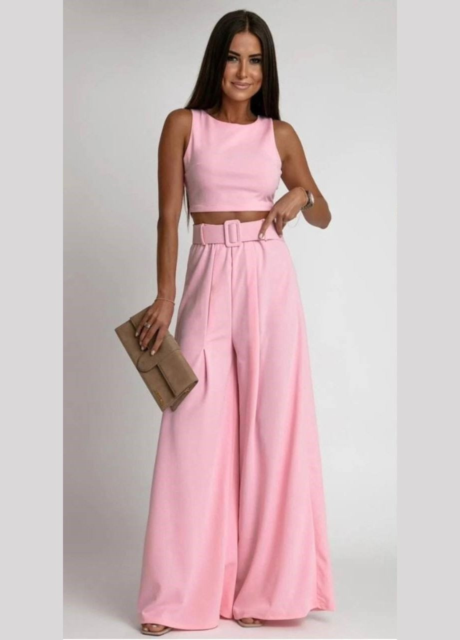 Жіночий костюм-двійка колір рожевий р.42 453581 New Trend (286330197)