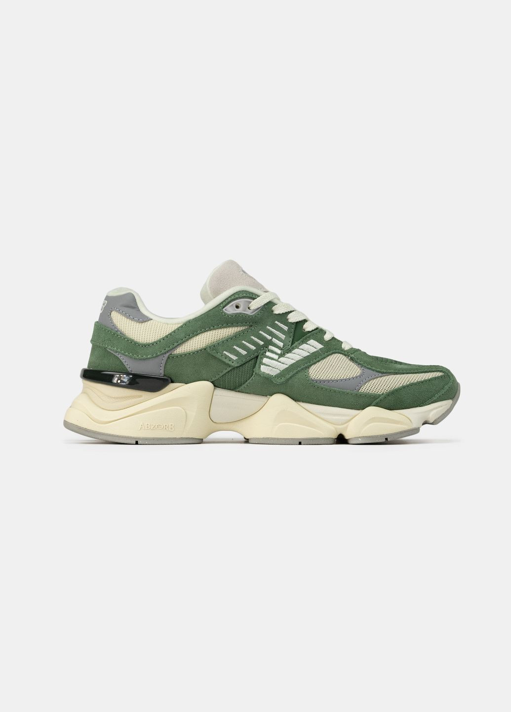 Зелені всесезонні жіночі кросівки new balance green beige No Brand 9060