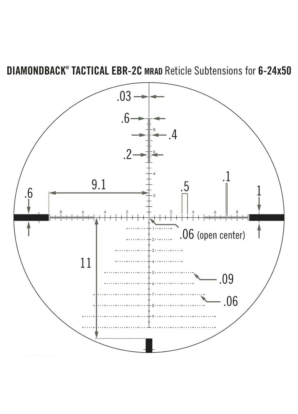 Приціл оптичний Diamondback Tactical FFP 6-24x50 EBR-2C MRAD Vortex (367596083)