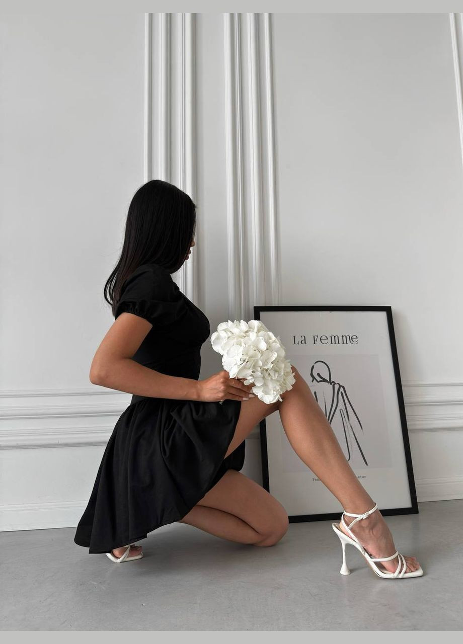 Комбинезон No Brand комбинезон-шорты однотонный чёрный повседневный, кэжуал трикотаж