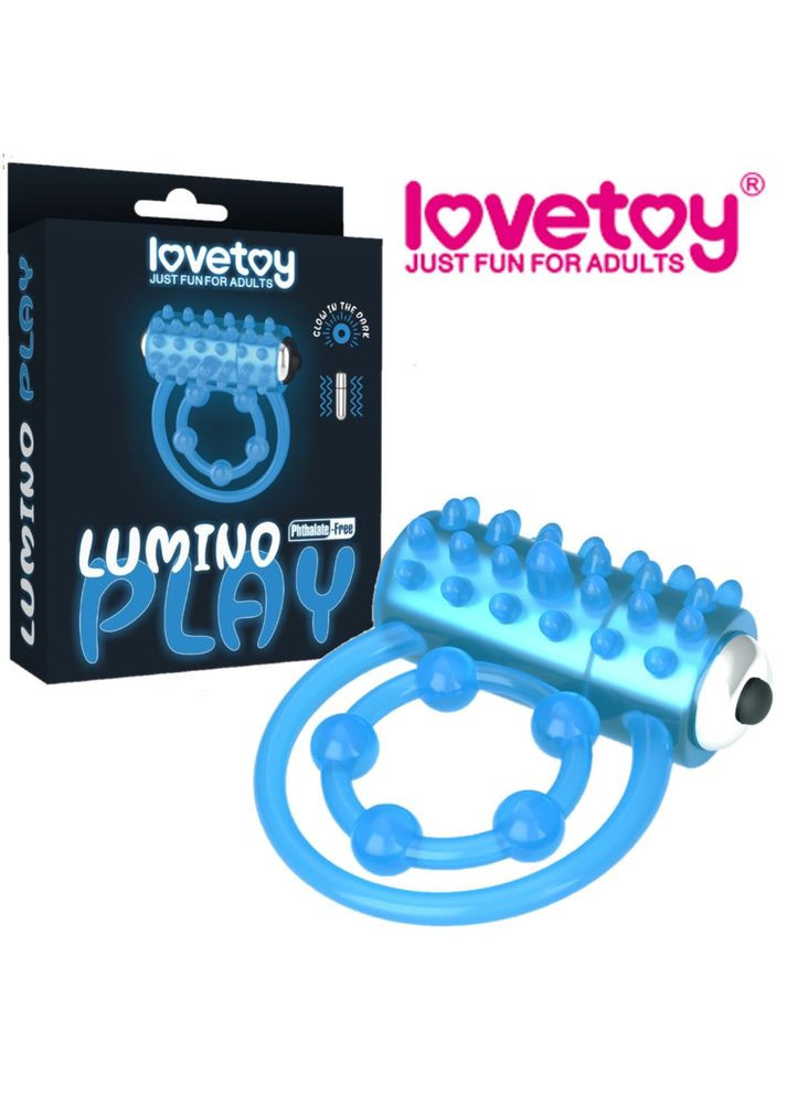 Віброкільце подвійне на член Lumino Play "vibrating penis ring" (світяться у темряві) Lovetoy (301417076)