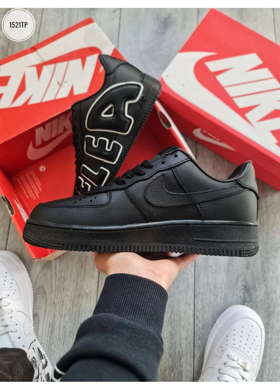 Черные демисезонные кроссовки мужские nike air force 1 low cactus plant flea market black найк аир форс 1 черные No Brand