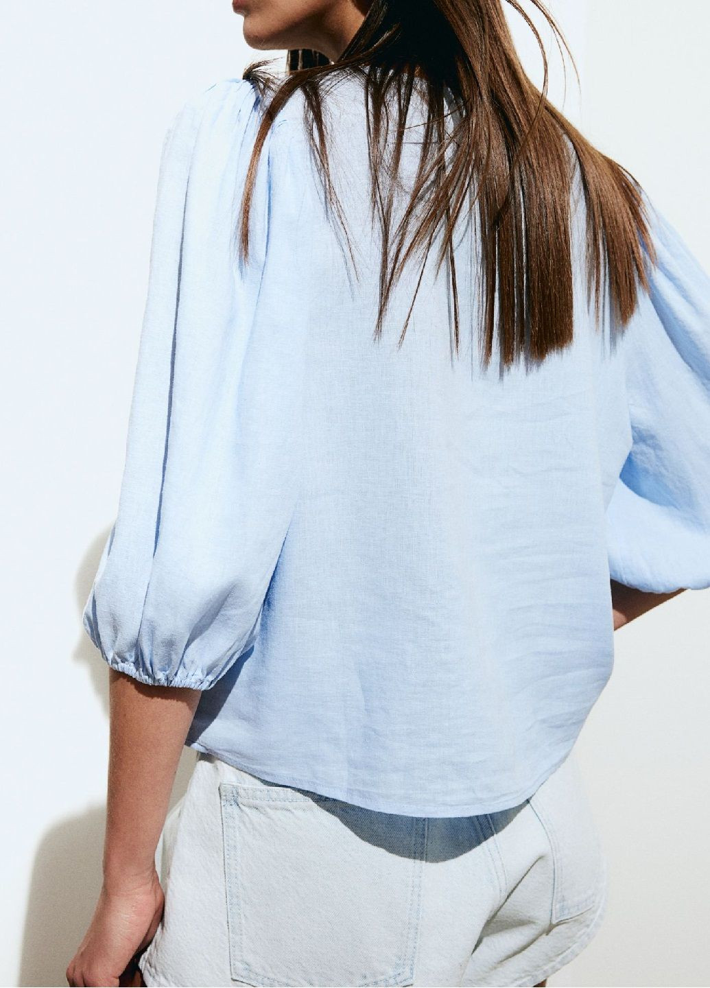 Голубая летняя блузка H&M
