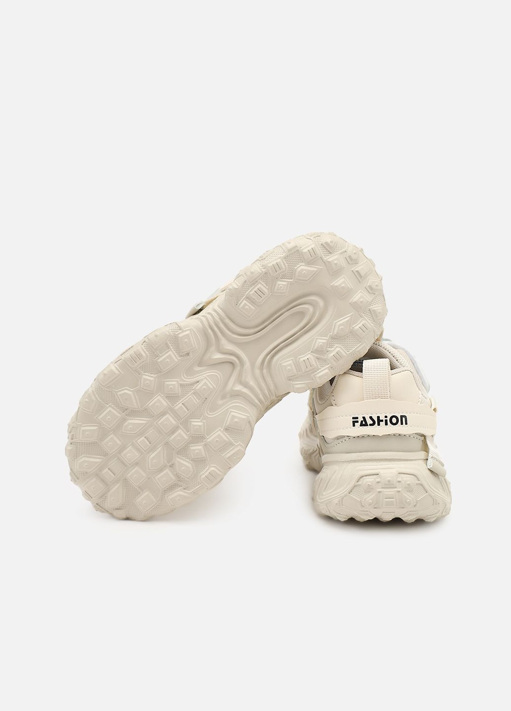 Бежеві осінні кросівки для дівчинки, на пласкій підошві колір бежевий cb-00273887 Kimboo