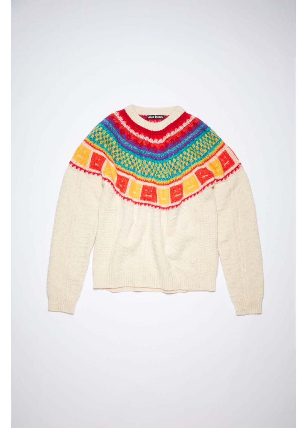 Белый демисезонный свитер Acne Studios