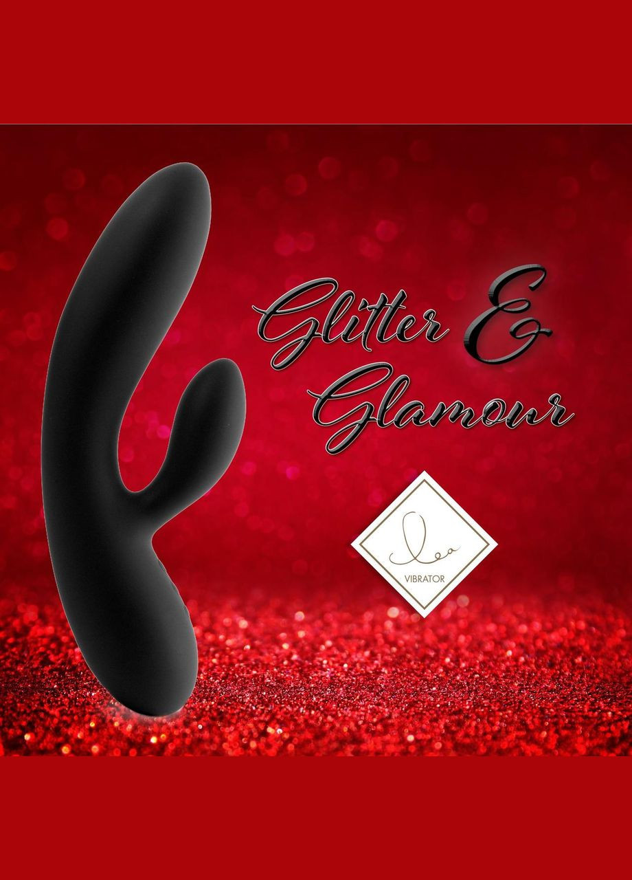 Гибкий вибратор кролик с двумя моторами Lea Rabbit Vibrator Black SO4433 FeelzToys (303894494)