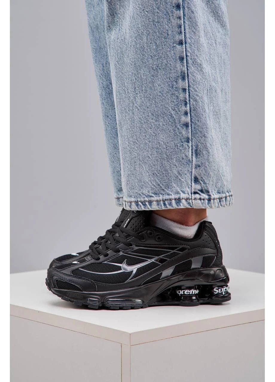 КРОССОВКИ ЖЕНСКИЕ NIKE X SUPREME SHOX RIDE 2 BLACK НАЙК ШОКС РАЙД 2 ЧЕРНЫЕ No Brand чёрные демисезоны (391941480)